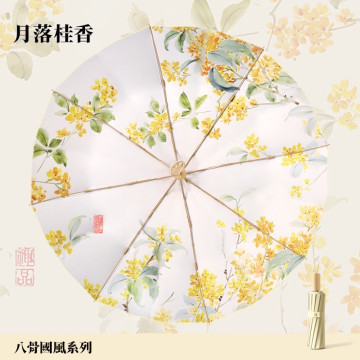【Shabby Boy 奧笑臉】玫瑰金8骨防風手動晴雨傘