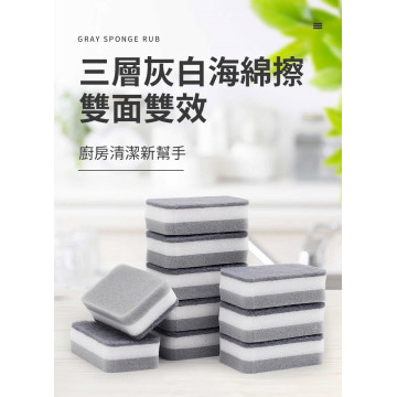 【Shabby Boy 奧笑臉】灰色三層加厚菜瓜布